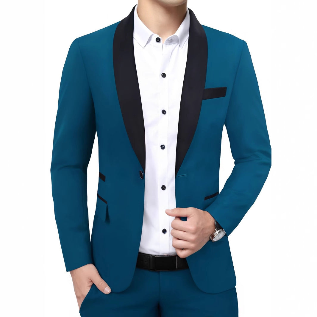 Men's Suit Jacket for Banquet, Business Blazer-Casual Fashion - The Artisan's Wardrobe