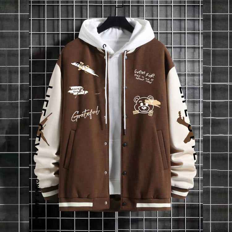 Men's Baseball Jacket - Trendy American High Street Casual Jacket for Spring and Autumn-Casual Fashion - The Artisan's Wardrobe
