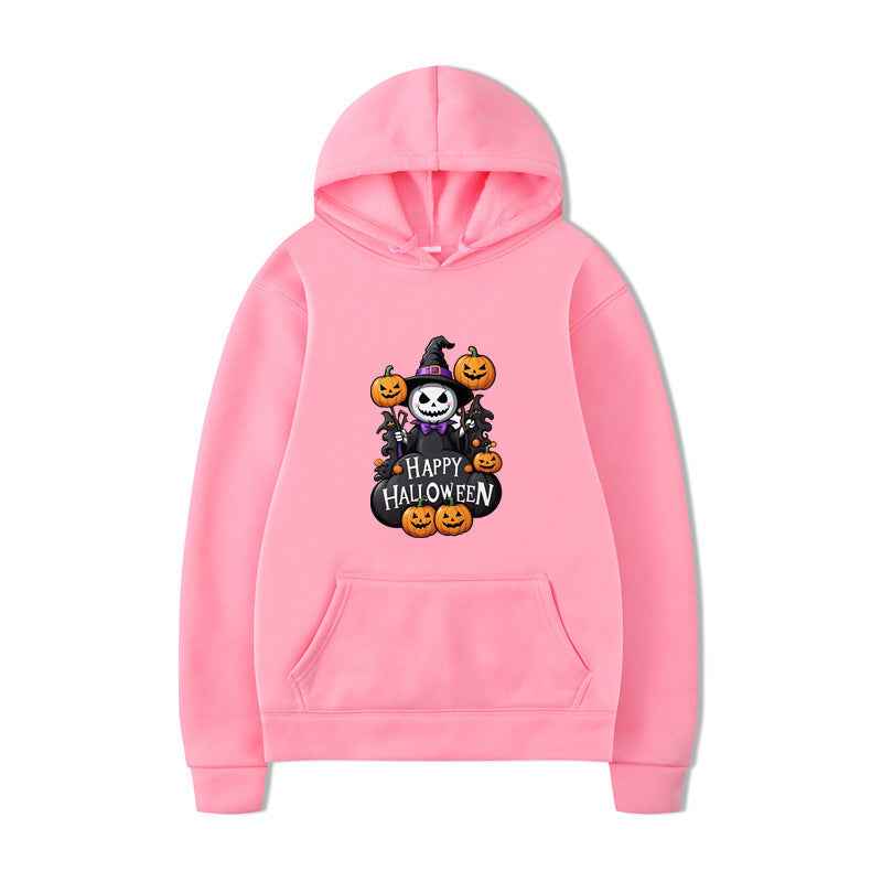 Halloween Hooded Sweatshirt - Printed Long Sleeve Casual Loose Fit-Casual Fashion - The Artisan's Wardrobe