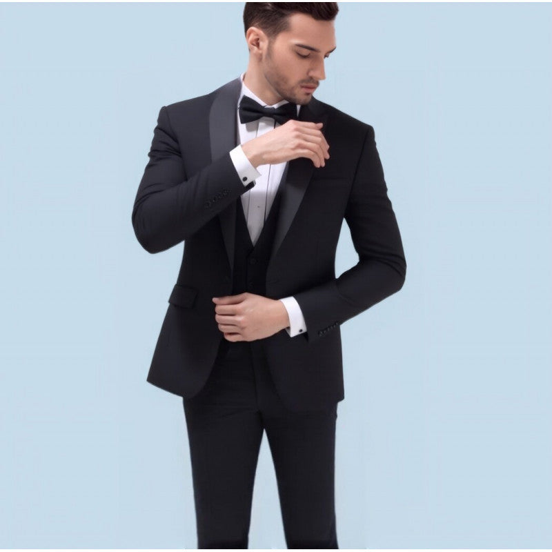 Big Size Men's Suit Set Business Formal Slim Fit  Version Casual Tuxedo Two-Piece Set Groom Wedding Dress-Casual Fashion - The Artisan's Wardrobe
