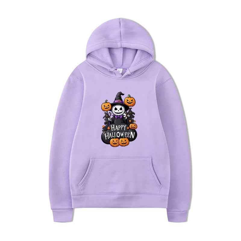 Halloween Hooded Sweatshirt - Printed Long Sleeve Casual Loose Fit-Casual Fashion - The Artisan's Wardrobe