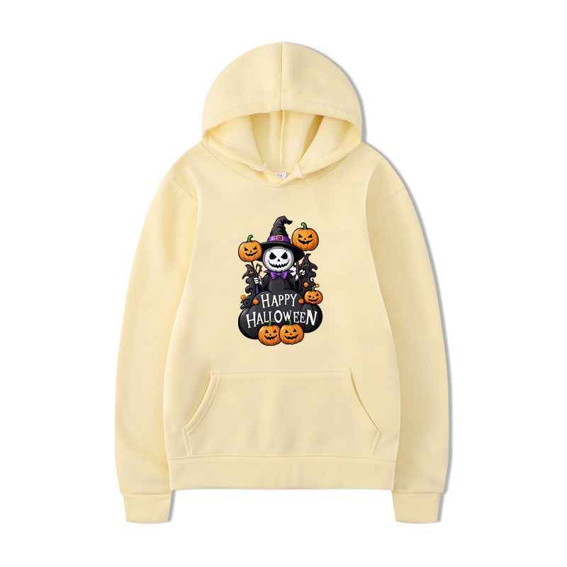 Halloween Hooded Sweatshirt - Printed Long Sleeve Casual Loose Fit-Casual Fashion - The Artisan's Wardrobe