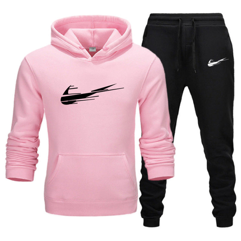 Printed Fleece Hoodie Set for Men and Women - Casual Sports Autumn and Winter Fashion Pullover-Casual Fashion - The Artisan's Wardrobe