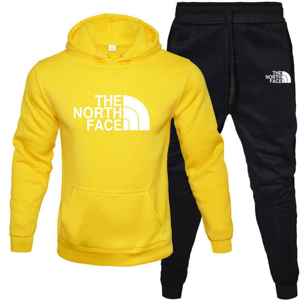 Men's Fleece Hoodie Sweatshirt Set - Printed Casual Sports Set-Casual Fashion - The Artisan's Wardrobe
