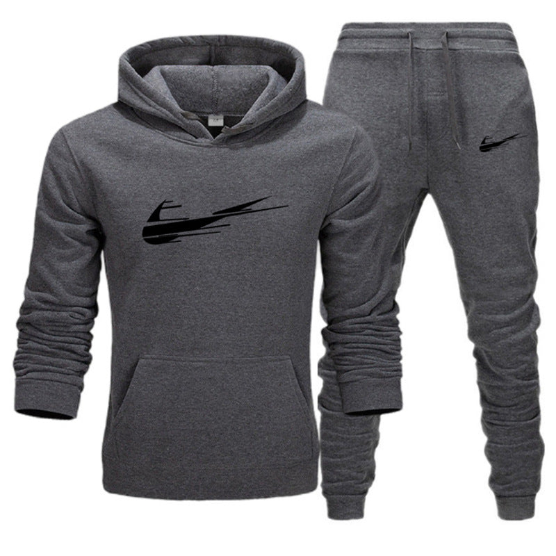 Printed Fleece Hoodie Set for Men and Women - Casual Sports Autumn and Winter Fashion Pullover-Casual Fashion - The Artisan's Wardrobe