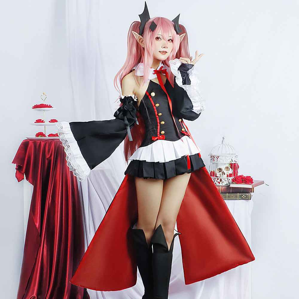 Ultimate Angel Cosplay Costume Set for Women - Halloween Vampire Anime Kruru Outfit-Casual Fashion - The Artisan's Wardrobe