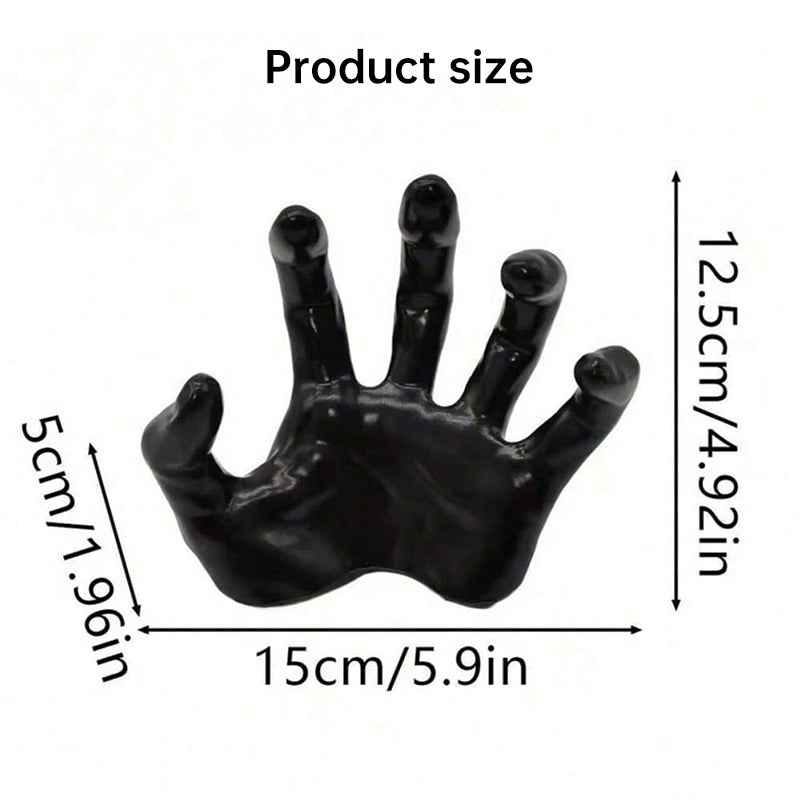 Gothic Halloween Wall Decor: 12-Pack Bat Sticker Wall Hangings with Spooky Hands & Lit Candles-Casual Fashion - The Artisan's Wardrobe