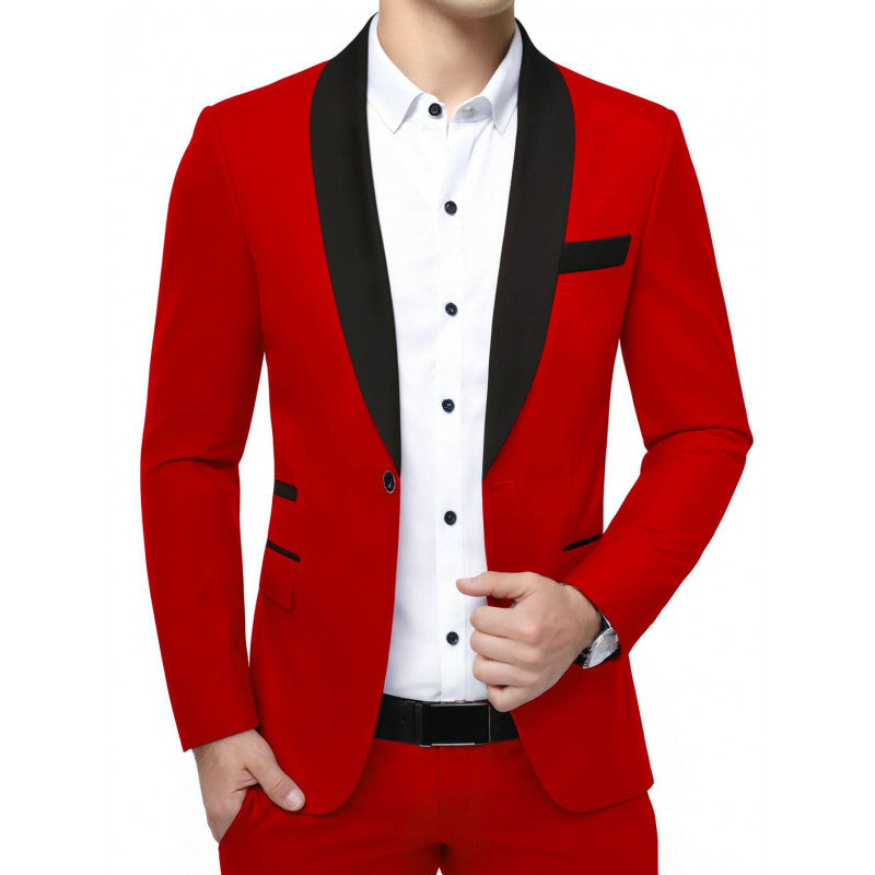 Men's Suit Jacket for Banquet, Business Blazer-Casual Fashion - The Artisan's Wardrobe