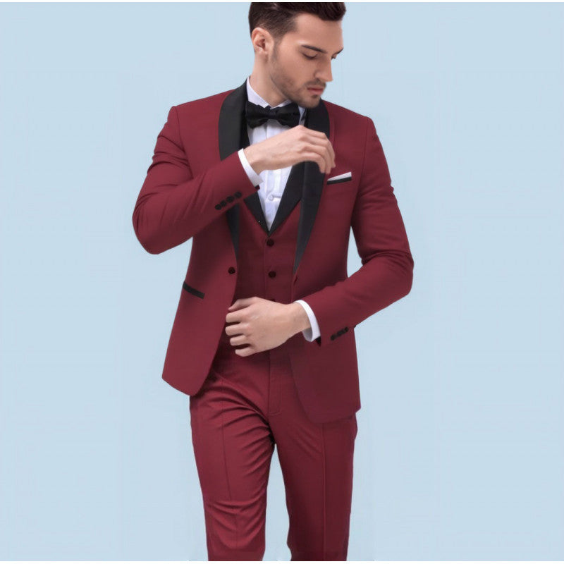 Big Size Men's Suit Set Business Formal Slim Fit  Version Casual Tuxedo Two-Piece Set Groom Wedding Dress-Casual Fashion - The Artisan's Wardrobe