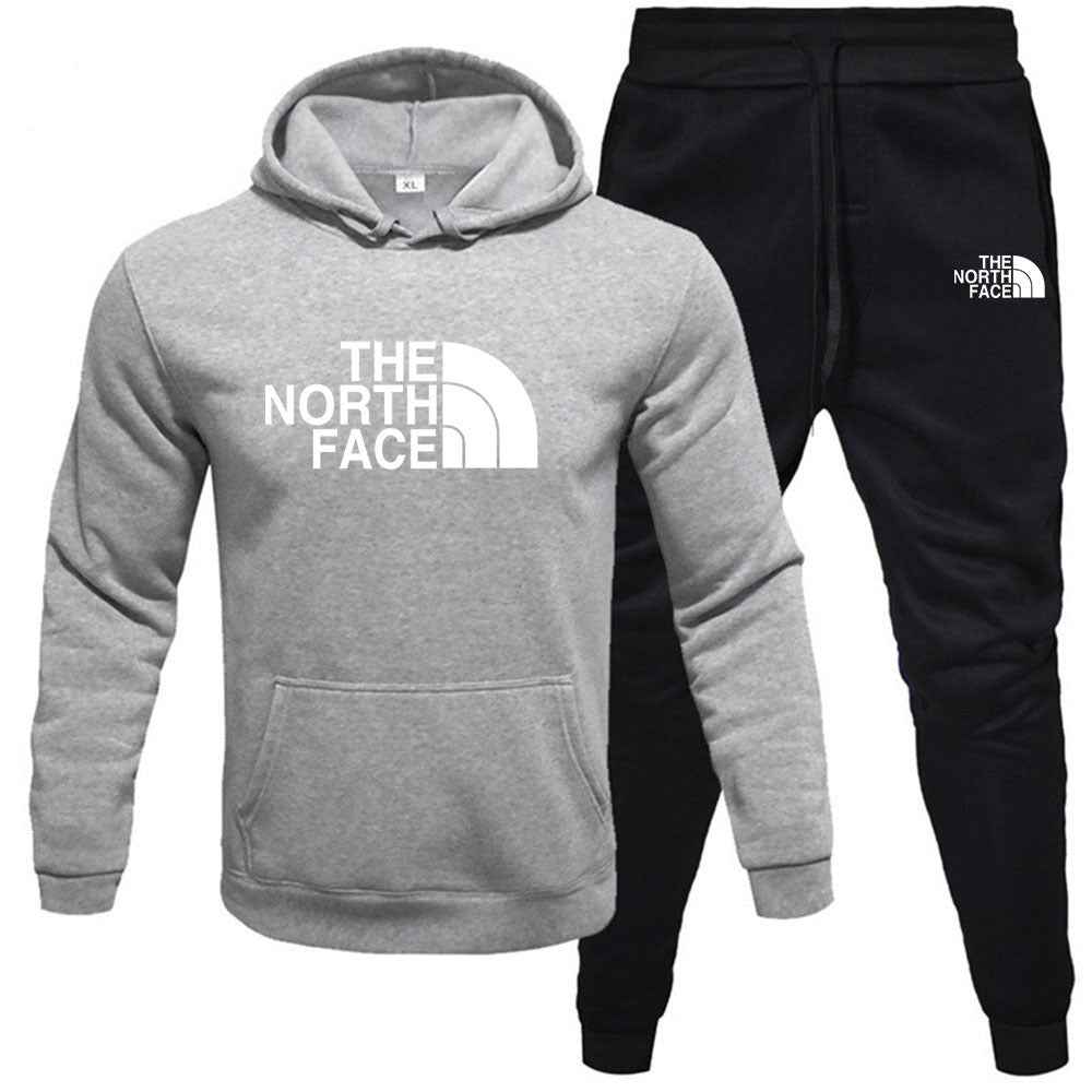 Men's Fleece Hoodie Sweatshirt Set - Printed Casual Sports Set-Casual Fashion - The Artisan's Wardrobe