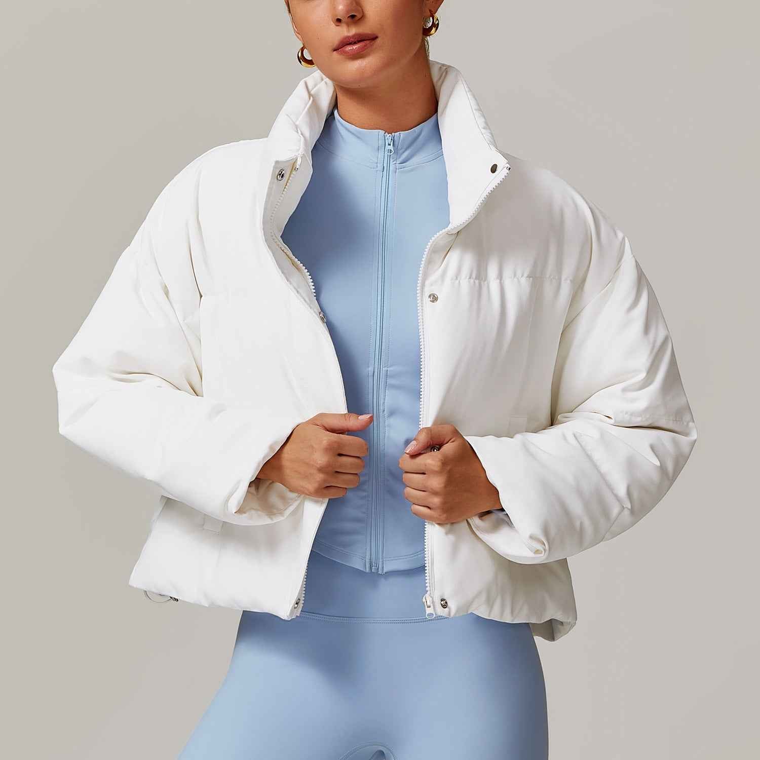 Winter Women's Warm Down Jacket – Fashionable, Comfortable, and Versatile Long Sleeved White Duck Down Coat-Casual Fashion - The Artisan's Wardrobe