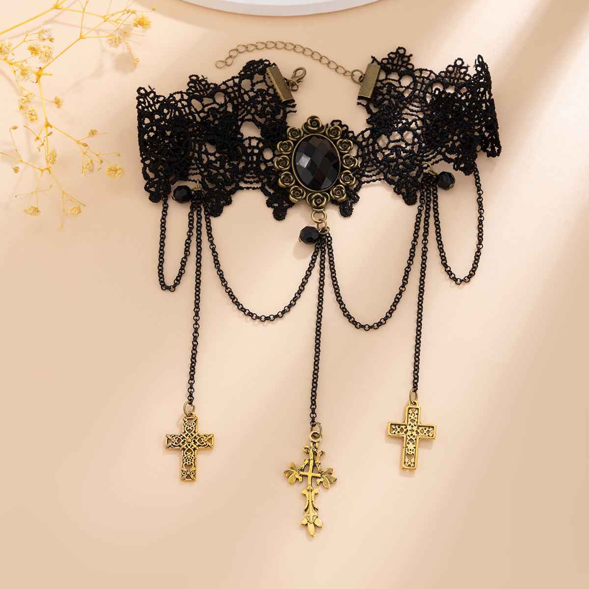 Pumpkin Festival Spider Web Necklace with Water Drop Crystal for Spicy Girls-Casual Fashion - The Artisan's Wardrobe