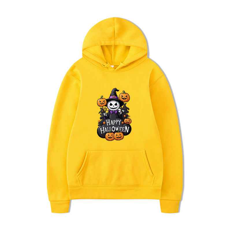Halloween Hooded Sweatshirt - Printed Long Sleeve Casual Loose Fit-Casual Fashion - The Artisan's Wardrobe