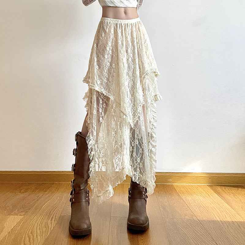 Low Waist Lace Half Skirt for Trendy Fashion