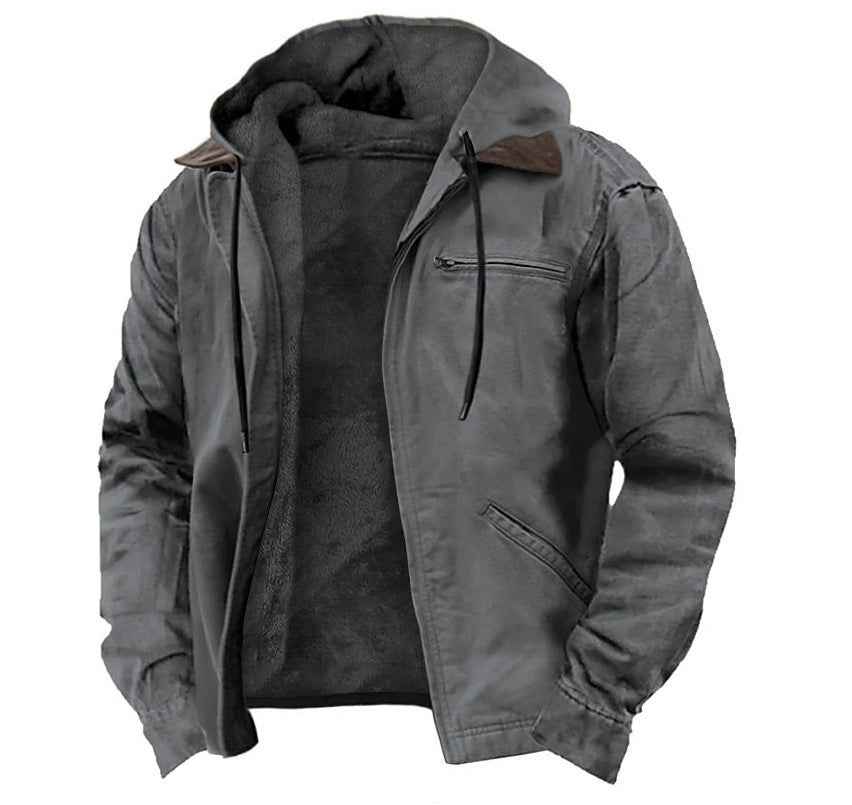 3D Printed Hooded Sweatshirt with Brown Lining Cotton Jacket-Casual Fashion - The Artisan's Wardrobe