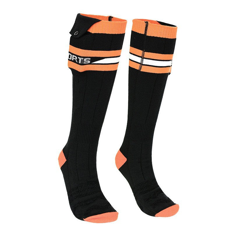 Warm Electrically Heated Socks for Winter, USB Charging Long Tube Electric Heating Socks for Skiing-Casual Fashion - The Artisan's Wardrobe