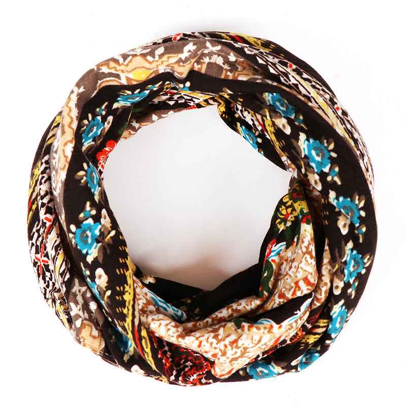 Hooded Women's Sun Protection Hat - Versatile Cotton Printed Design-Casual Fashion - The Artisan's Wardrobe