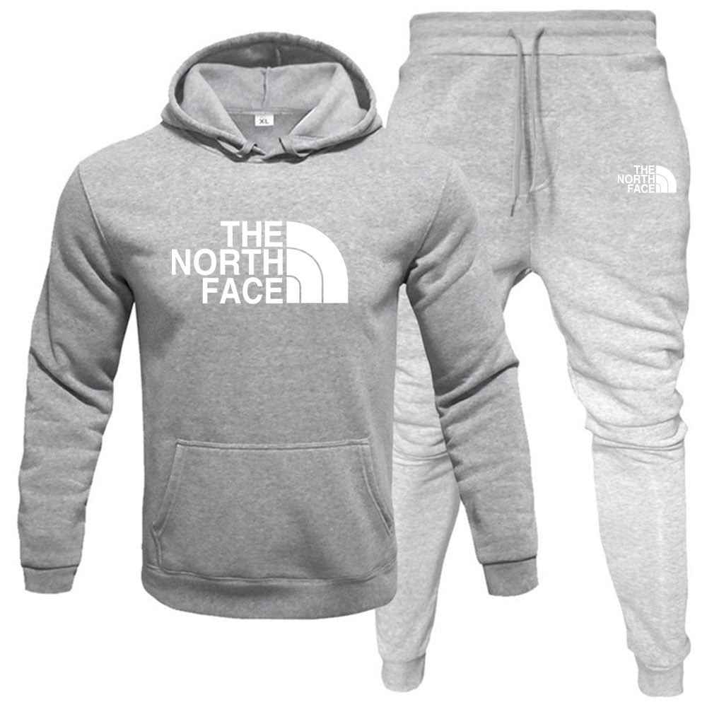 Men's Fleece Hoodie Sweatshirt Set - Printed Casual Sports Set-Casual Fashion - The Artisan's Wardrobe