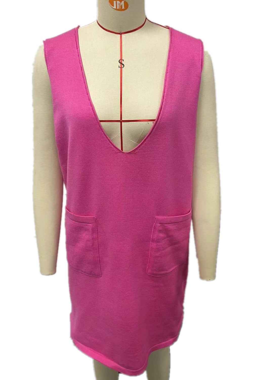 Knitted Versatile Dress - Medium Long Double Sided Vest Skirt for Autumn/Winter in Solid Colors-Casual Fashion - The Artisan's Wardrobe