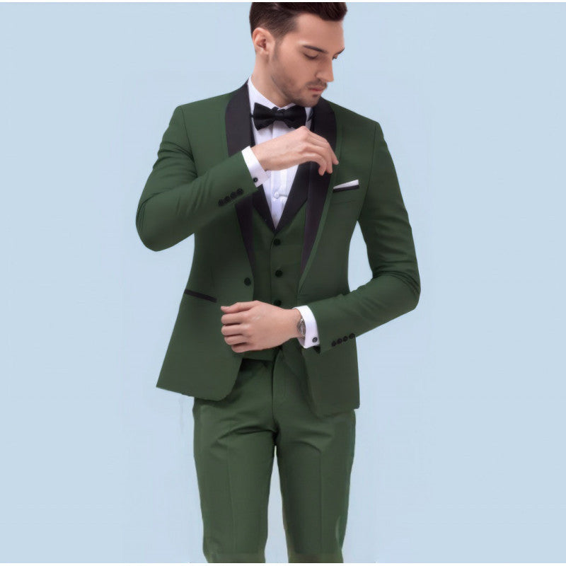 Big Size Men's Suit Set Business Formal Slim Fit  Version Casual Tuxedo Two-Piece Set Groom Wedding Dress-Casual Fashion - The Artisan's Wardrobe