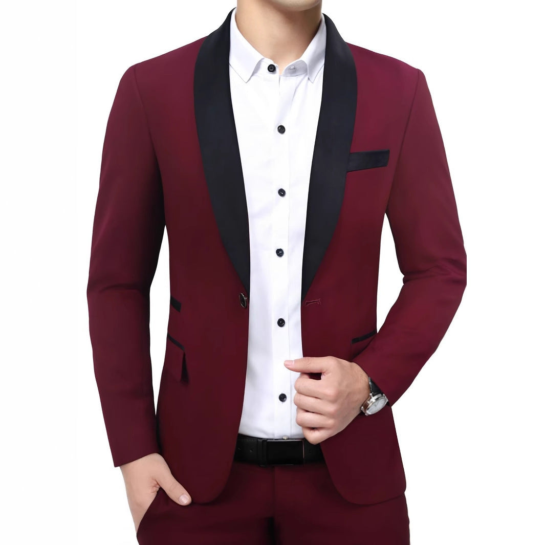 Men's Suit Jacket for Banquet, Business Blazer-Casual Fashion - The Artisan's Wardrobe