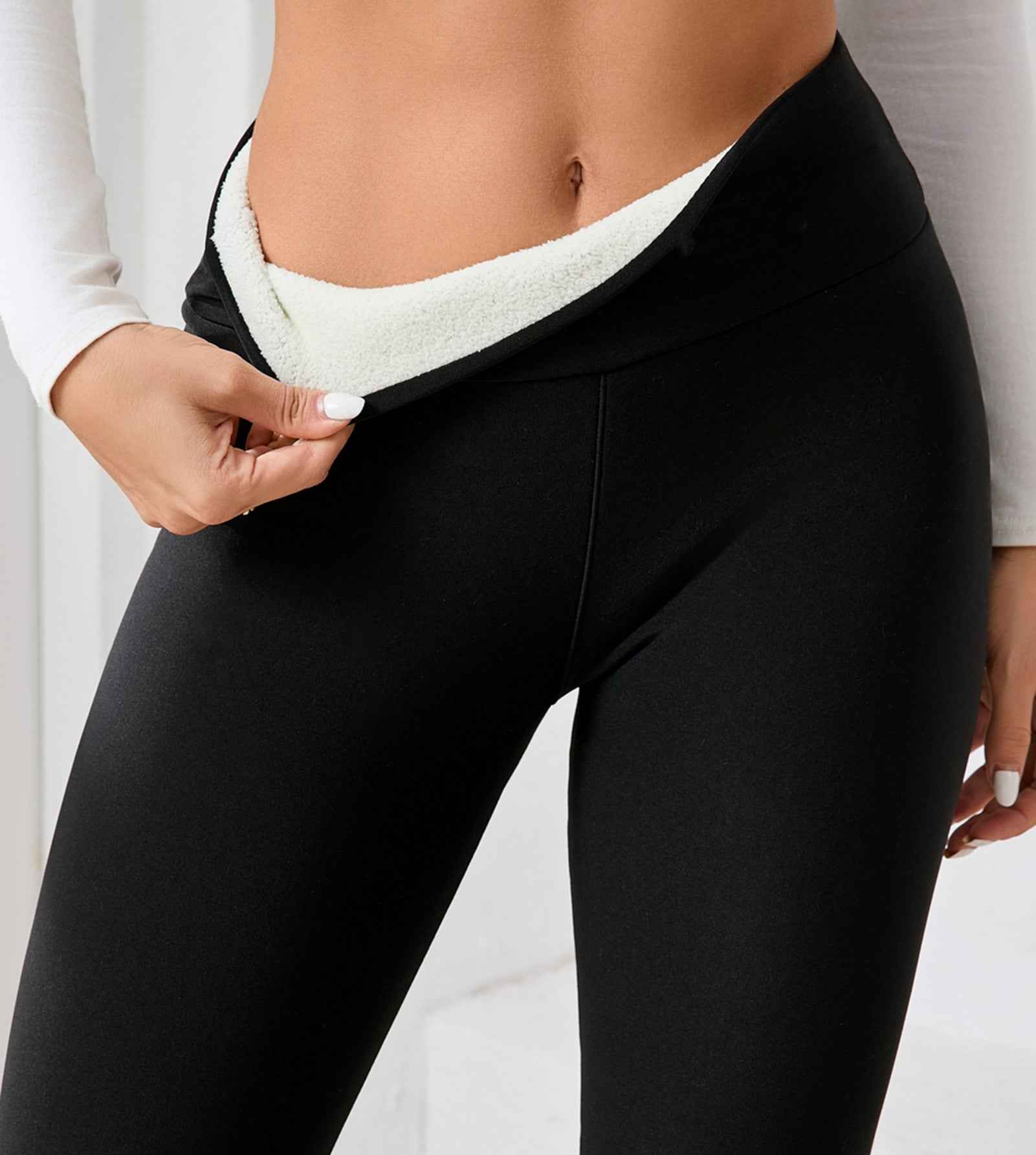 Women's Warm High Waisted Leggings for Autumn and Winter | Thickened Velvet & Lamb Wool Yoga Pants-Casual Fashion - The Artisan's Wardrobe