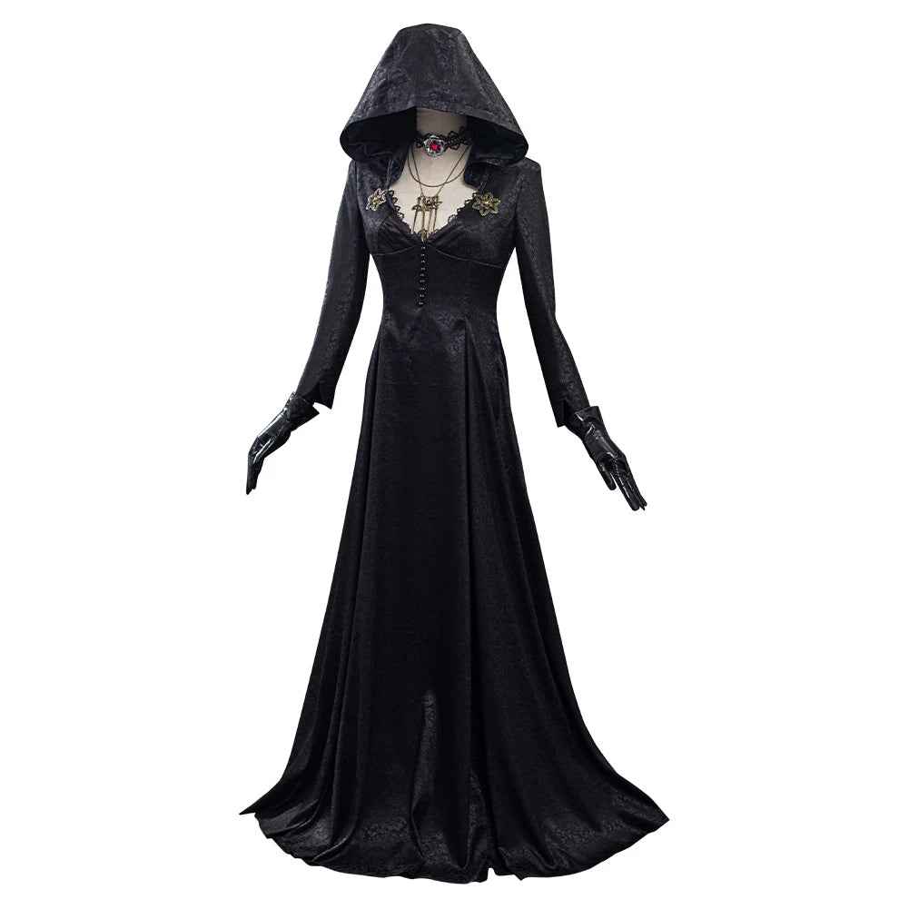 Evil Village Vampire Lady Costume for Halloween Carnival – Cosplay Dress Outfit-Casual Fashion - The Artisan's Wardrobe