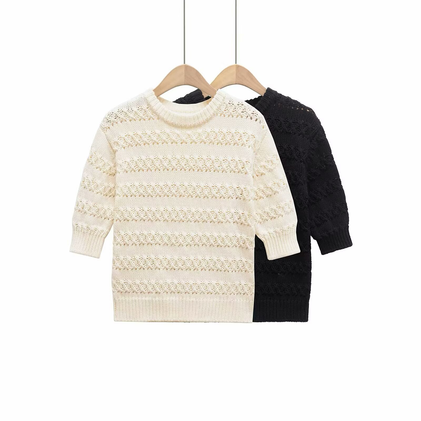 Knitted Breathable Slimming Top - Hollow Out Solid Color Knit Shirt-Casual Fashion - The Artisan's Wardrobe