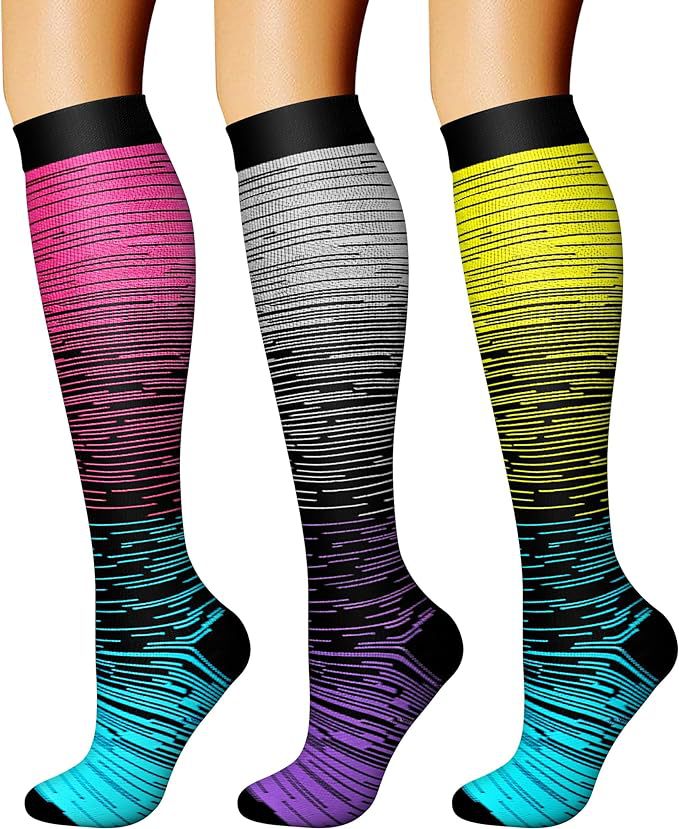 Sports Compression Socks for Skipping Rope, Cycling, and Athletic Performance-Casual Fashion - The Artisan's Wardrobe