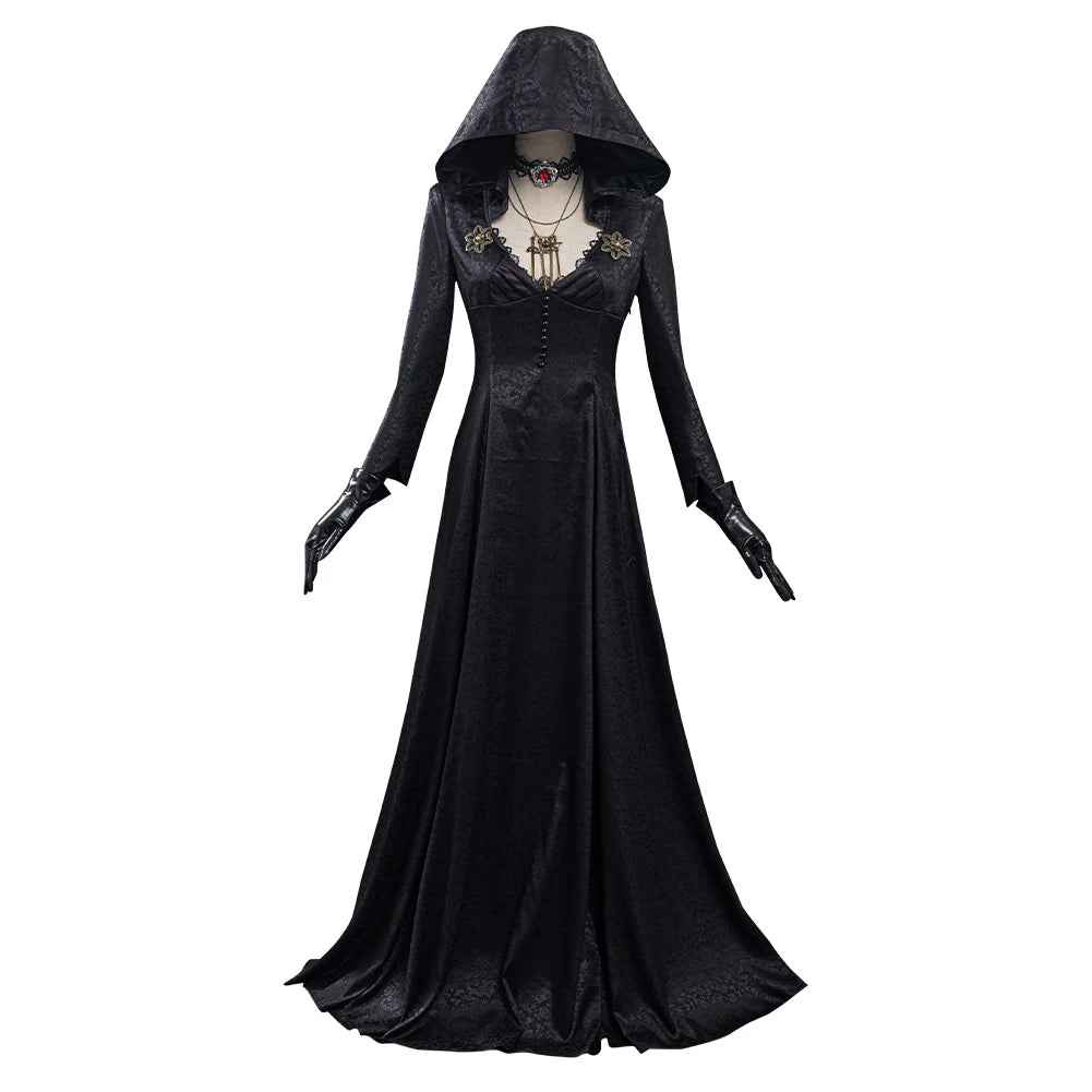 Evil Village Vampire Lady Costume for Halloween Carnival – Cosplay Dress Outfit-Casual Fashion - The Artisan's Wardrobe