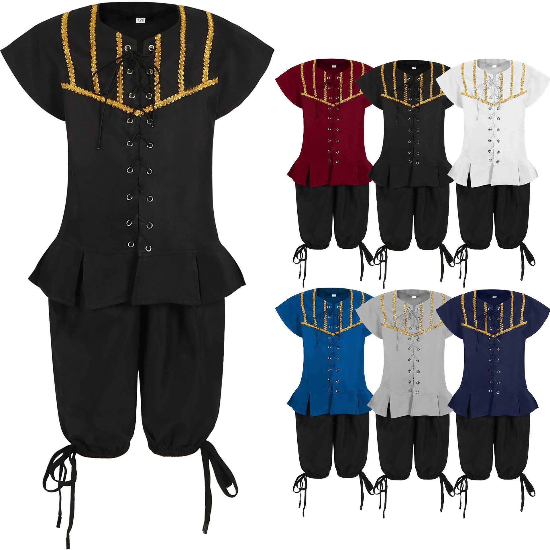 Halloween Children's Pirate Costume for Cosplay and Caribbean Party Performance-Casual Fashion - The Artisan's Wardrobe