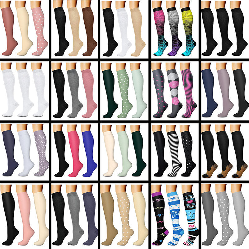 Sports Compression Socks for Skipping Rope, Cycling, and Athletic Performance-Casual Fashion - The Artisan's Wardrobe