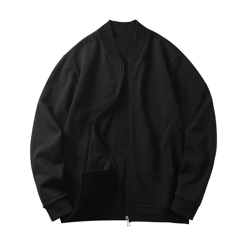 Autumn and Winter Men's Hoodie Jacket with Stand Up Collar and Zipper for Casual Style-Casual Fashion - The Artisan's Wardrobe