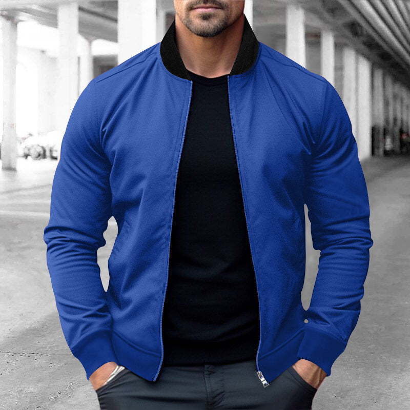 Autumn and Winter Men's Hoodie Jacket with Stand Up Collar and Zipper for Casual Style-Casual Fashion - The Artisan's Wardrobe