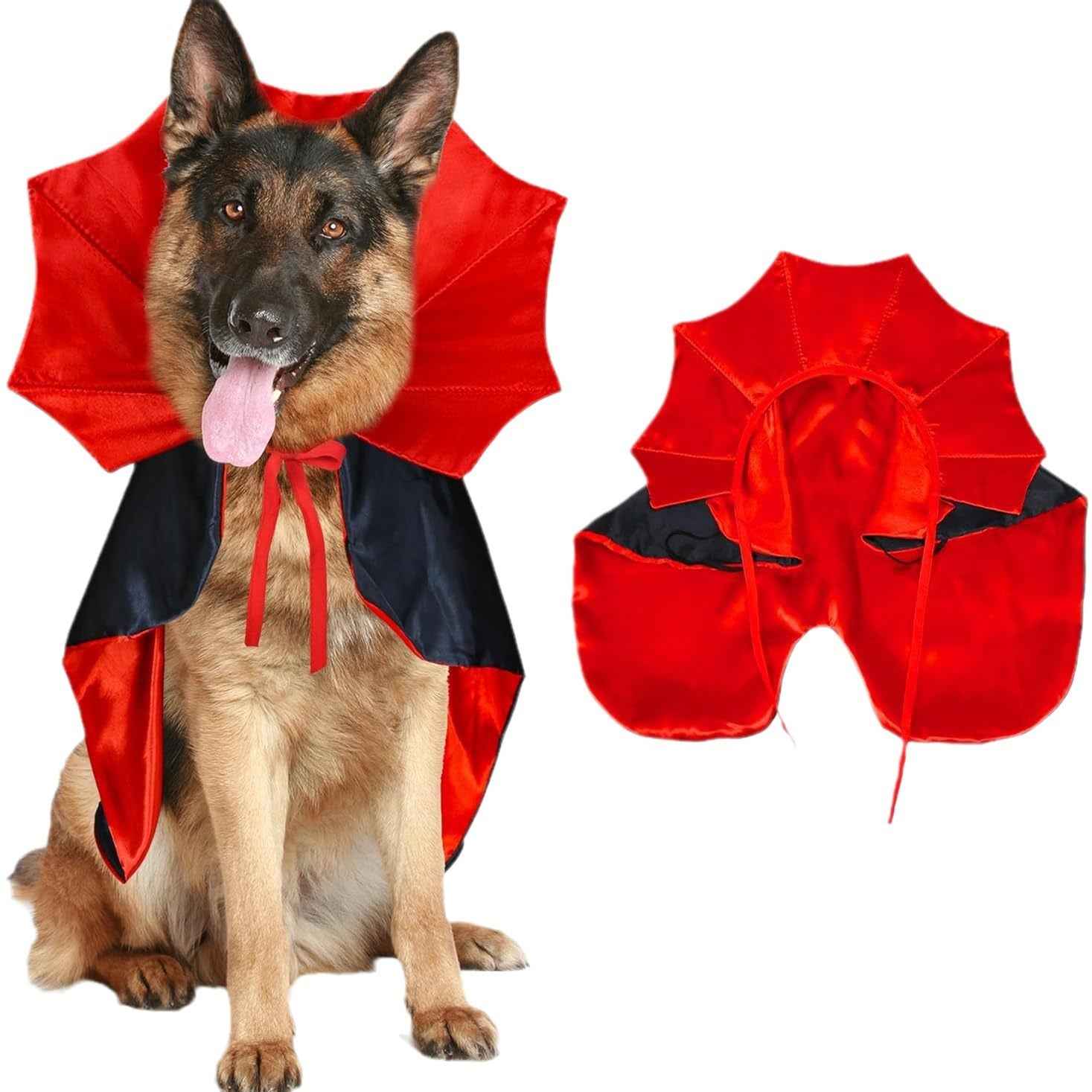 Halloween Medieval Hooded Cloak Costume for Pets - Funny Bat Cape for Cats and Dogs-Casual Fashion - The Artisan's Wardrobe