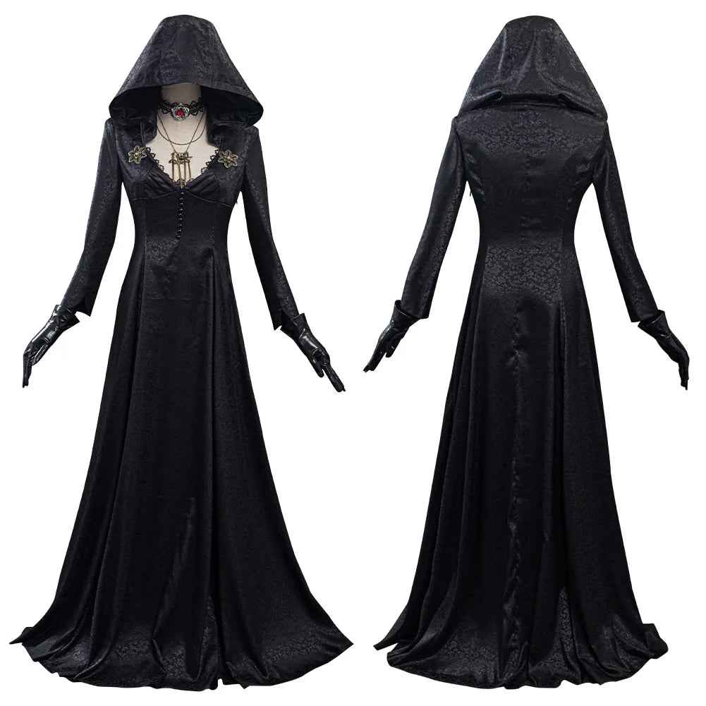 Evil Village Vampire Lady Costume for Halloween Carnival – Cosplay Dress Outfit
