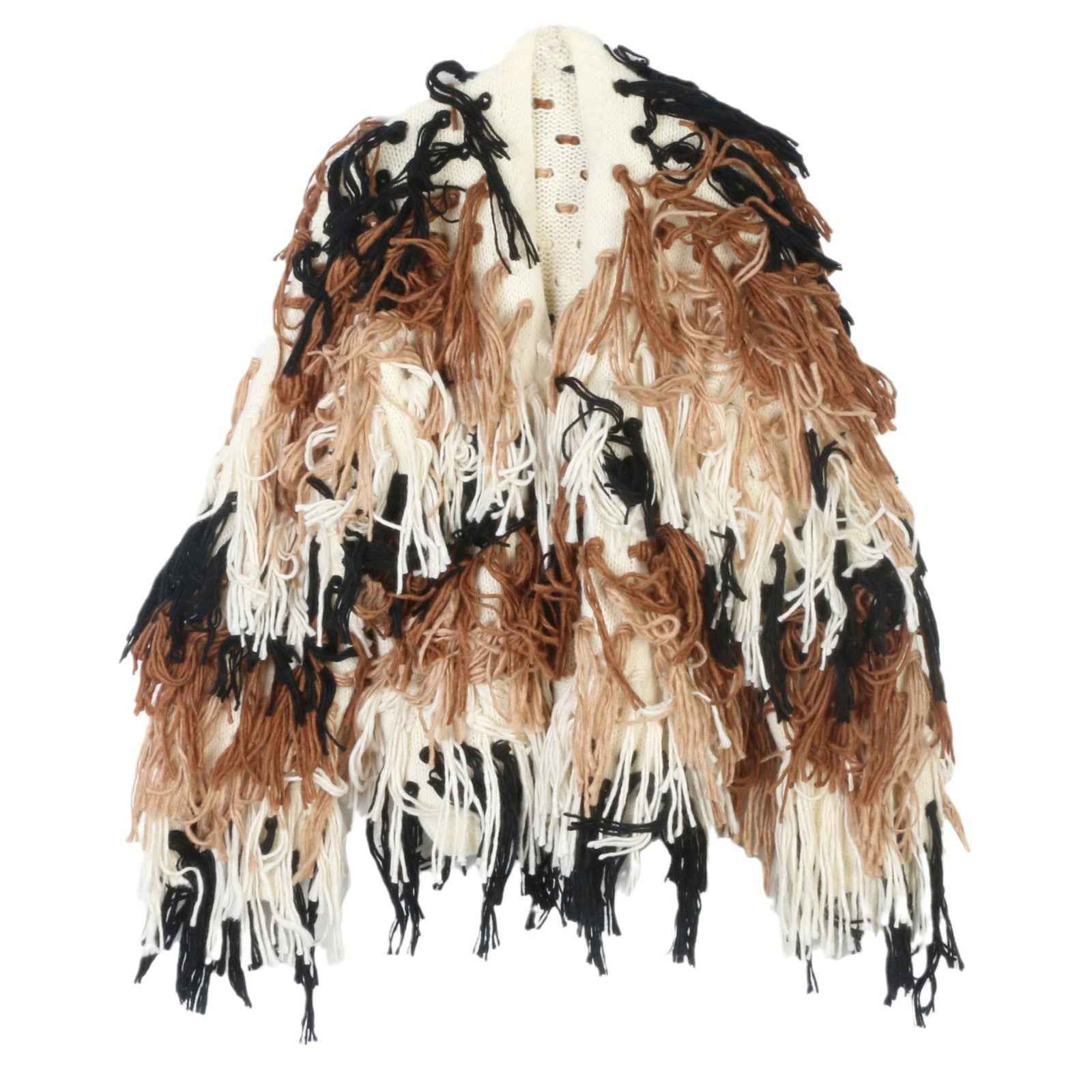 European and American Retro Knitted Cardigan Sweater - Loose Fit Cape Style Medium Long Jacket-Casual Fashion - The Artisan's Wardrobe