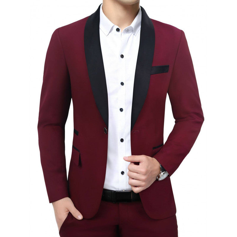 Men's Suit Jacket for Banquet, Business Blazer-Casual Fashion - The Artisan's Wardrobe