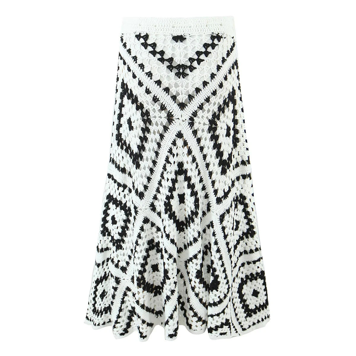 Plaid woven handmade grandmother plaid skirt-Casual Fashion - The Artisan's Wardrobe