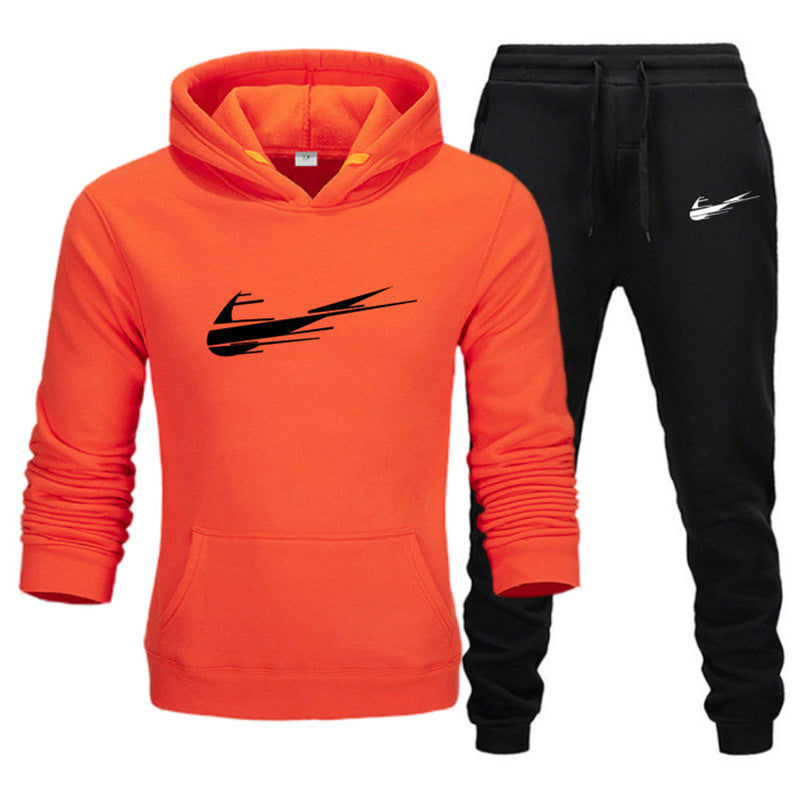 Printed Fleece Hoodie Set for Men and Women - Casual Sports Autumn and Winter Fashion Pullover-Casual Fashion - The Artisan's Wardrobe