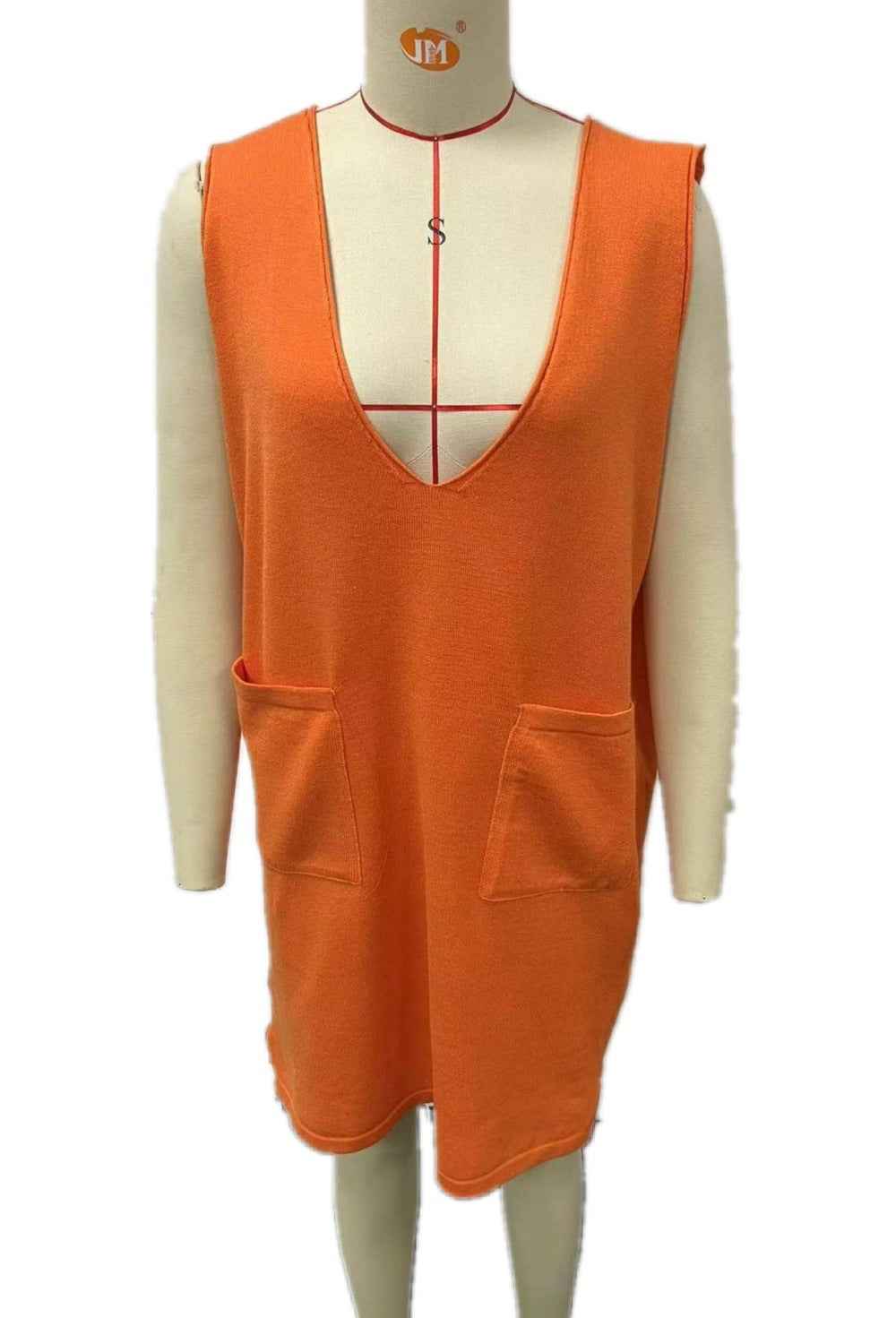 Knitted Versatile Dress - Medium Long Double Sided Vest Skirt for Autumn/Winter in Solid Colors-Casual Fashion - The Artisan's Wardrobe