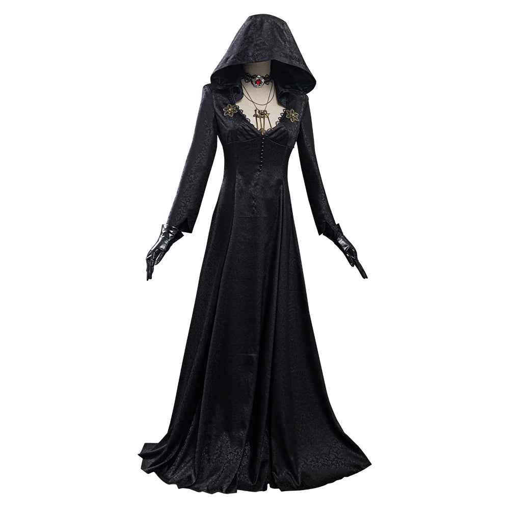 Evil Village Vampire Lady Costume for Halloween Carnival – Cosplay Dress Outfit-Casual Fashion - The Artisan's Wardrobe