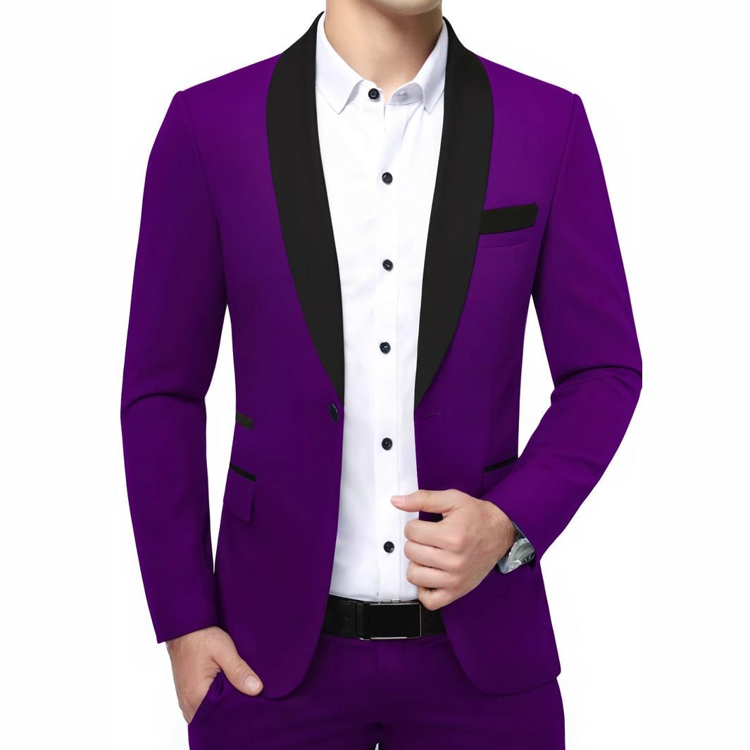 Men's Suit Jacket for Banquet, Business Blazer-Casual Fashion - The Artisan's Wardrobe