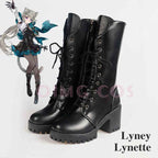 Lyney Lynette Cosplay Shoes for Women - Chinese Style Halloween Impact Game Footwear-Casual Fashion - The Artisan's Wardrobe