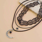 Palace Style Lolita Lace Necklace - Retro Multi-Layer Collarbone Chain for Women-Casual Fashion - The Artisan's Wardrobe