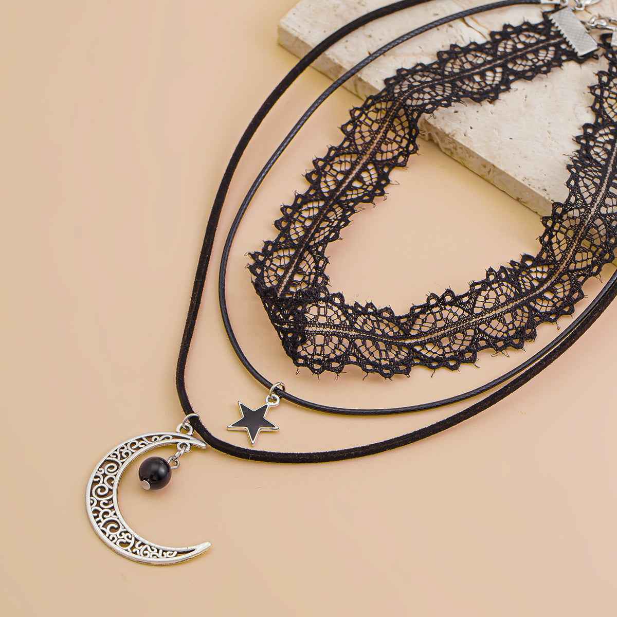 Palace Style Lolita Lace Necklace - Retro Multi-Layer Collarbone Chain for Women-Casual Fashion - The Artisan's Wardrobe