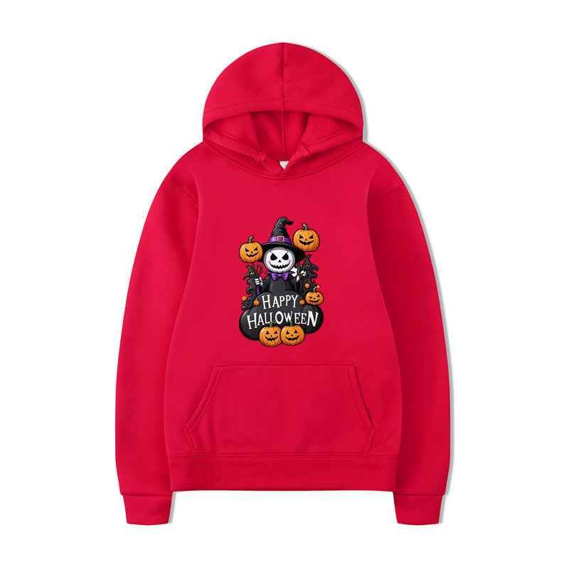 Halloween Hooded Sweatshirt - Printed Long Sleeve Casual Loose Fit-Casual Fashion - The Artisan's Wardrobe