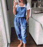 Spring Summer Denim Overalls for Women - Casual Slim Fit with Stylish Pockets-Casual Fashion - The Artisan's Wardrobe