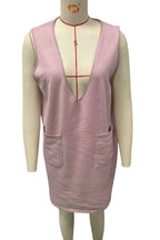 Knitted Versatile Dress - Medium Long Double Sided Vest Skirt for Autumn/Winter in Solid Colors-Casual Fashion - The Artisan's Wardrobe