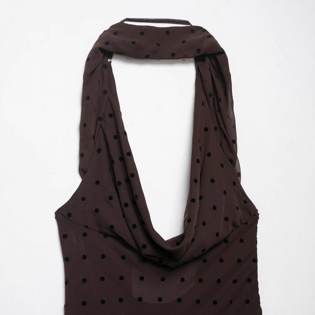 Versatile Mesh Polka Dot Dress - Long Scarf Style for Effortless Elegance-Casual Fashion - The Artisan's Wardrobe